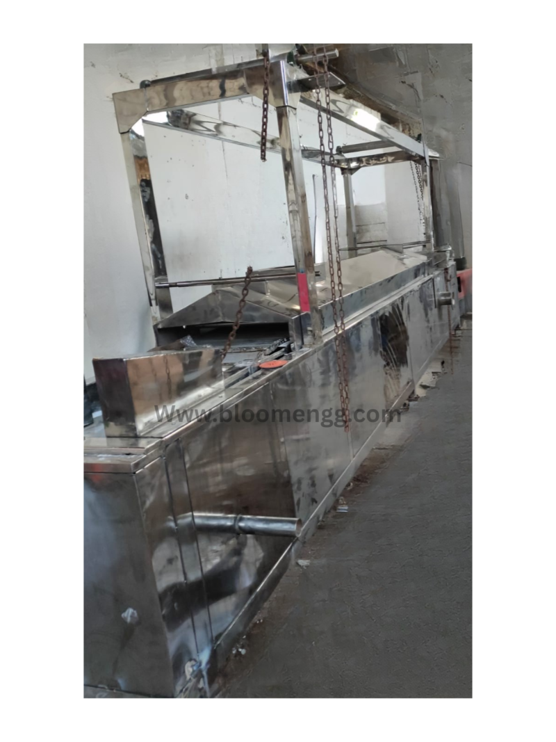 automatic continuous frying machinery line